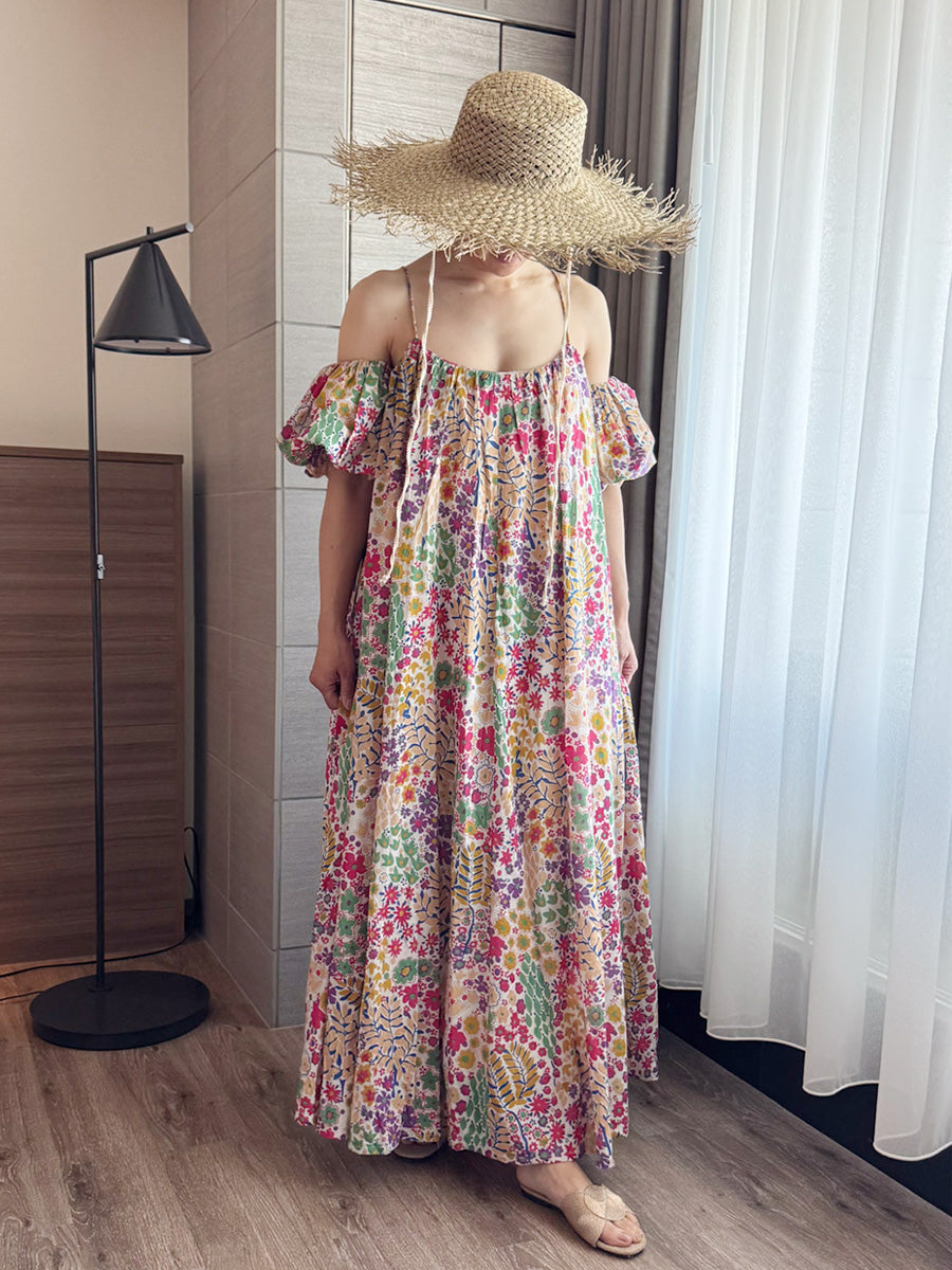 Eighty Seven Indian Cotton 3-Way Colorful Floral Dress