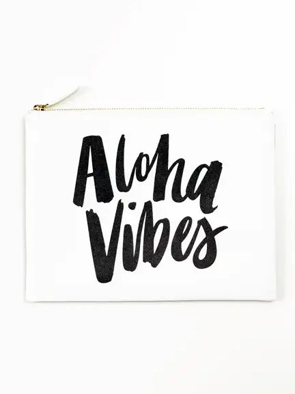 ki-ele(キ・エレエ)“Aloha Vibes”ホワイトレザークラッチバッグ