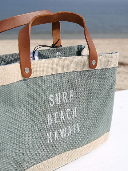 SURF BEACH HAWAIIジュートバッグ
